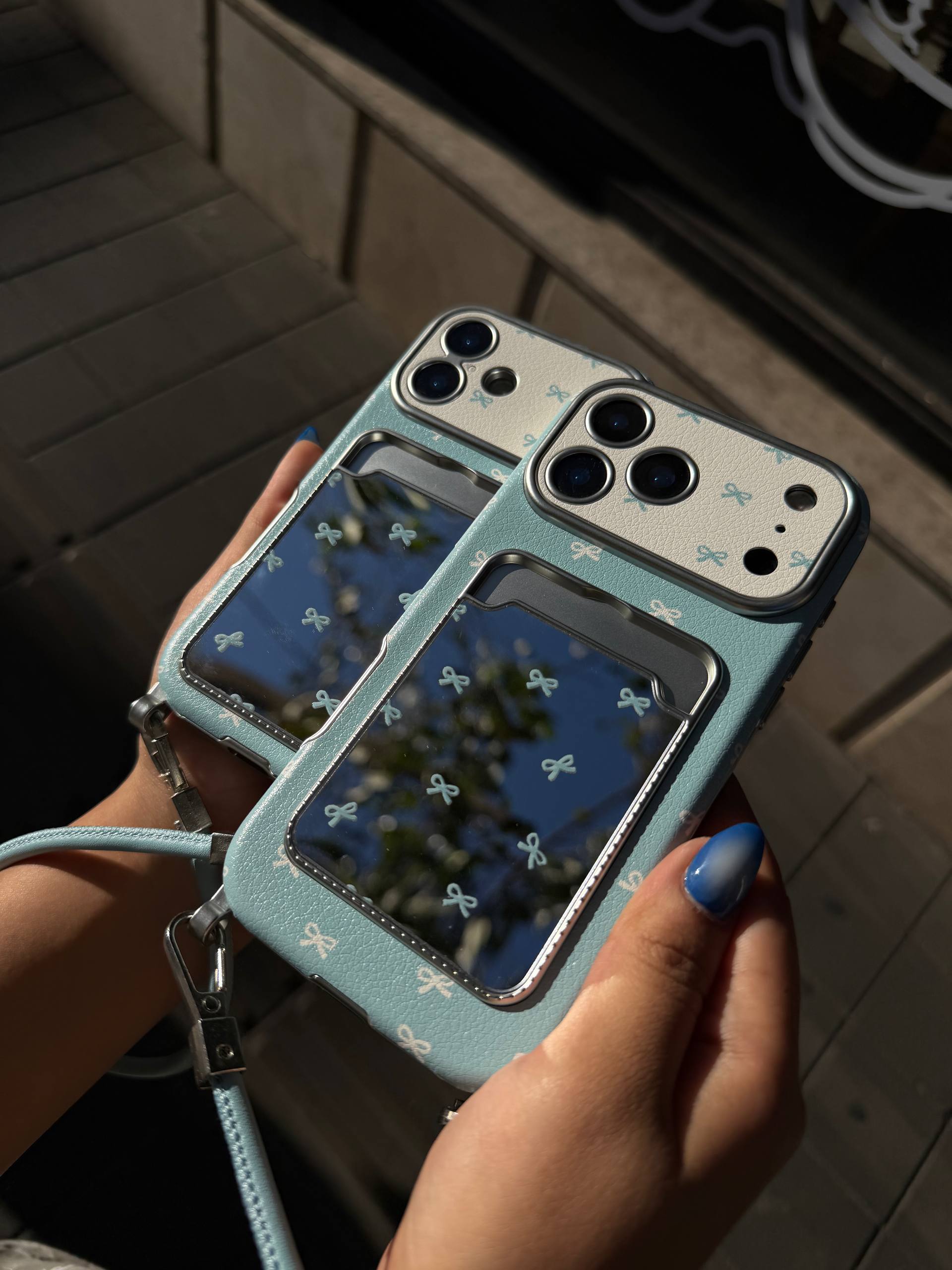 قاب گوشی blue ribbon mirror